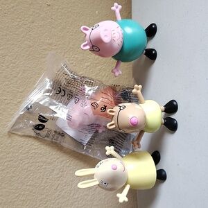 Burger King Set Of 4 Collectible Toys-Peppa Pig (NEW), Rebecca, Pedro & Daddy